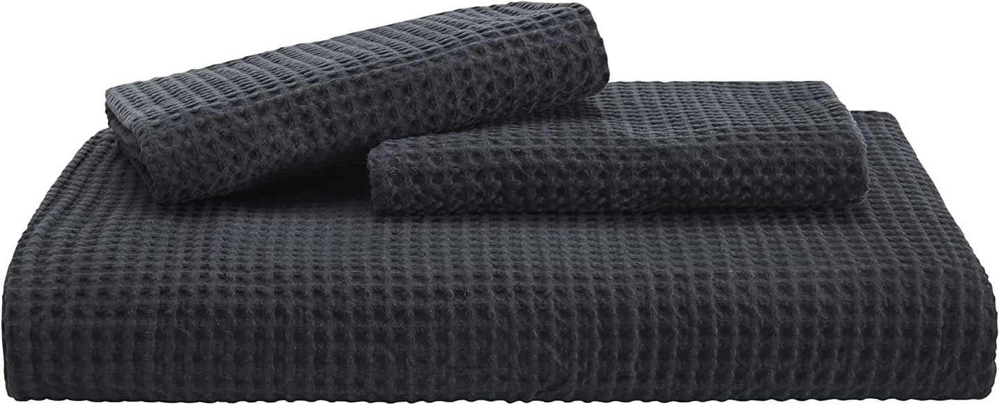 Waffle Weave Linen Cotton Duvet Cover Sets